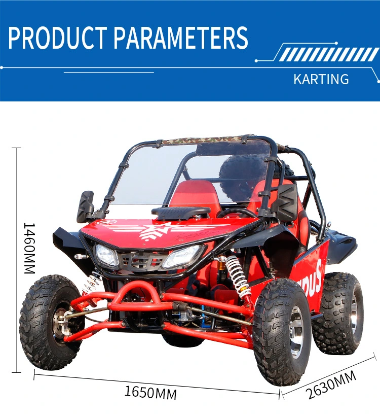 Custom 2 Seat 4 Stroke 12V 9ah Cross Buggy 4 Wheel off Road Go Kart for Adults