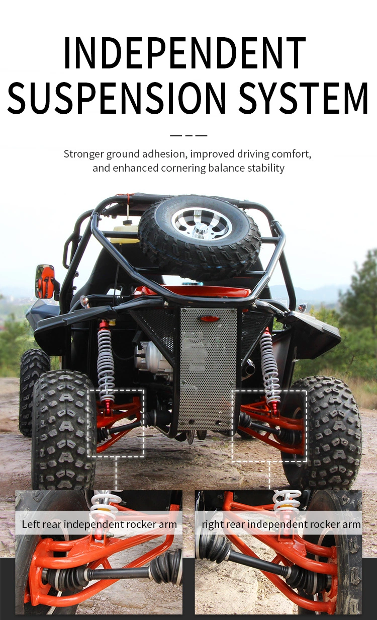 Gas Gasoline Powered 200cc Oil Cooling Frame Adult Buggy 2 Seater Petrol off Road Go Kart